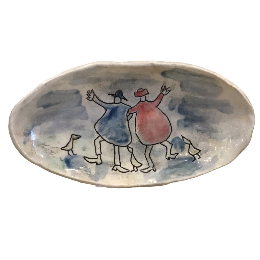 Happy Couple with Ducks Tray