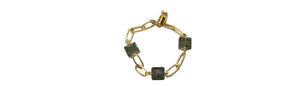 Matte paperclip chain w/ ombre bracelet