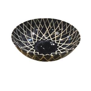 Caffeinated Spider Black and White Bowl