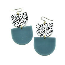 Dusty Blue & Spotted Earrings