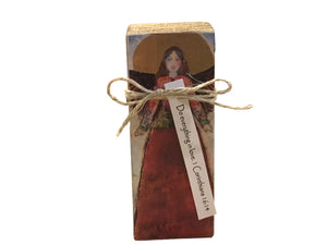 Small Wood Block Angel "Do Everything In Love..."