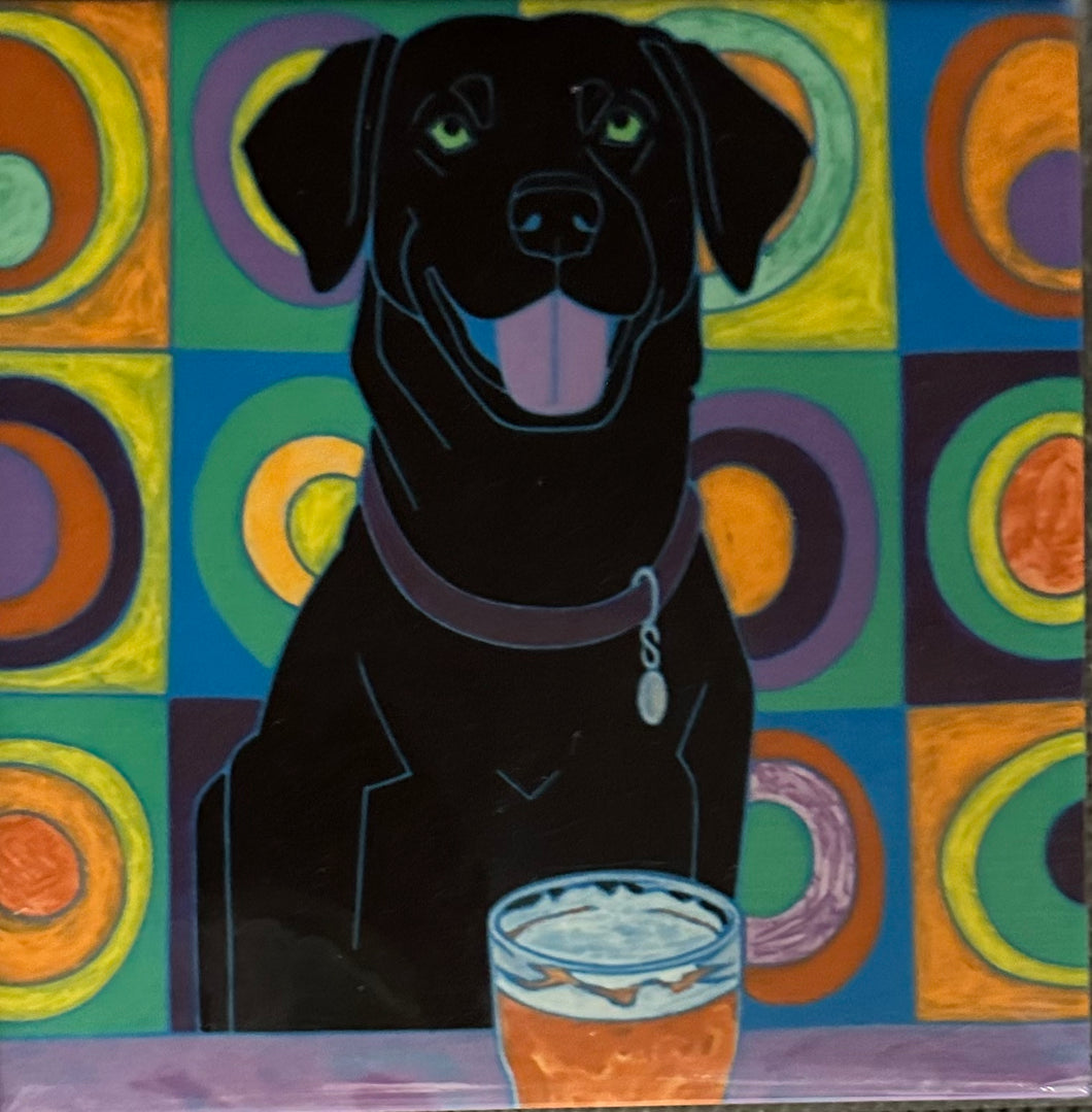 Lab With Beer Coaster