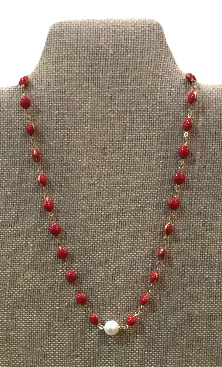 Red Enamel Choker