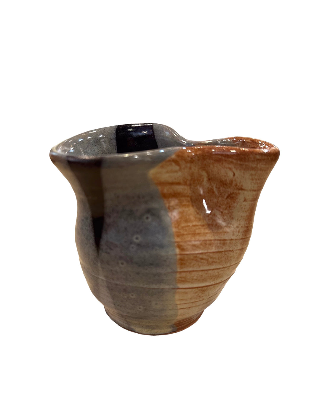 Georgia Clay Small Rust and Grey Pinched Pitcher