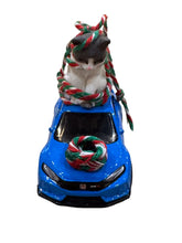 Tangled Cat on Blue Honda Ornament
