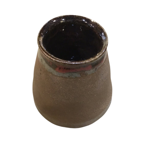 Bronze And White Small Vase