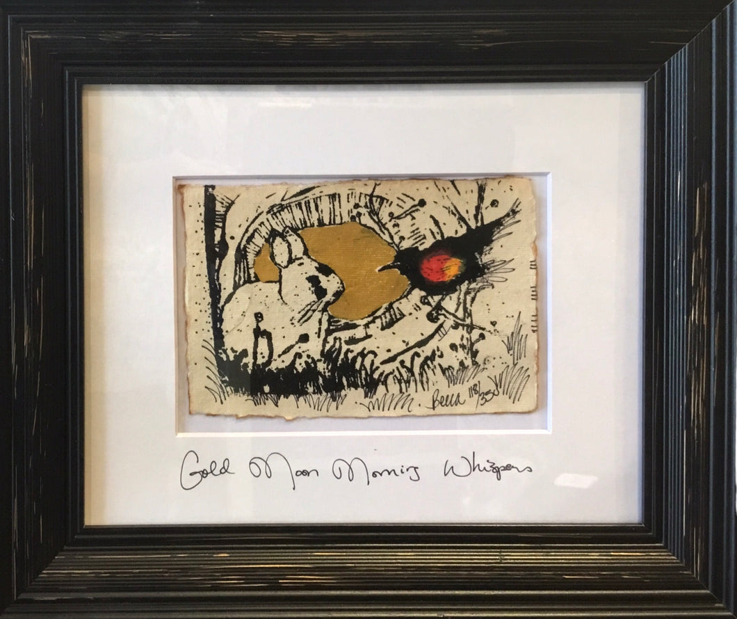 Morning whispers gold moon