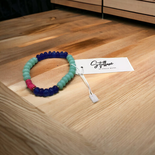 Tri colored stretch bracelet
