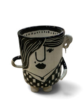 Handmade Ceramic Classy Lady with Earring