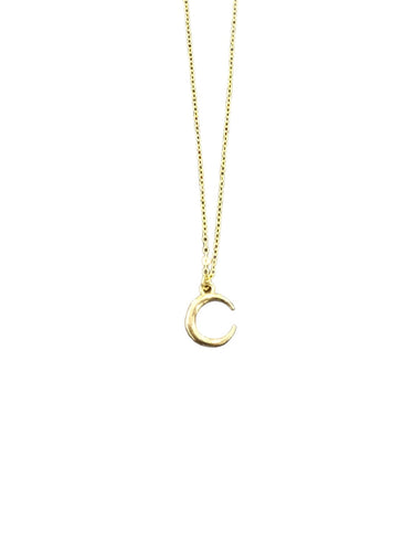 Little Gold Crescent Moon Necklace