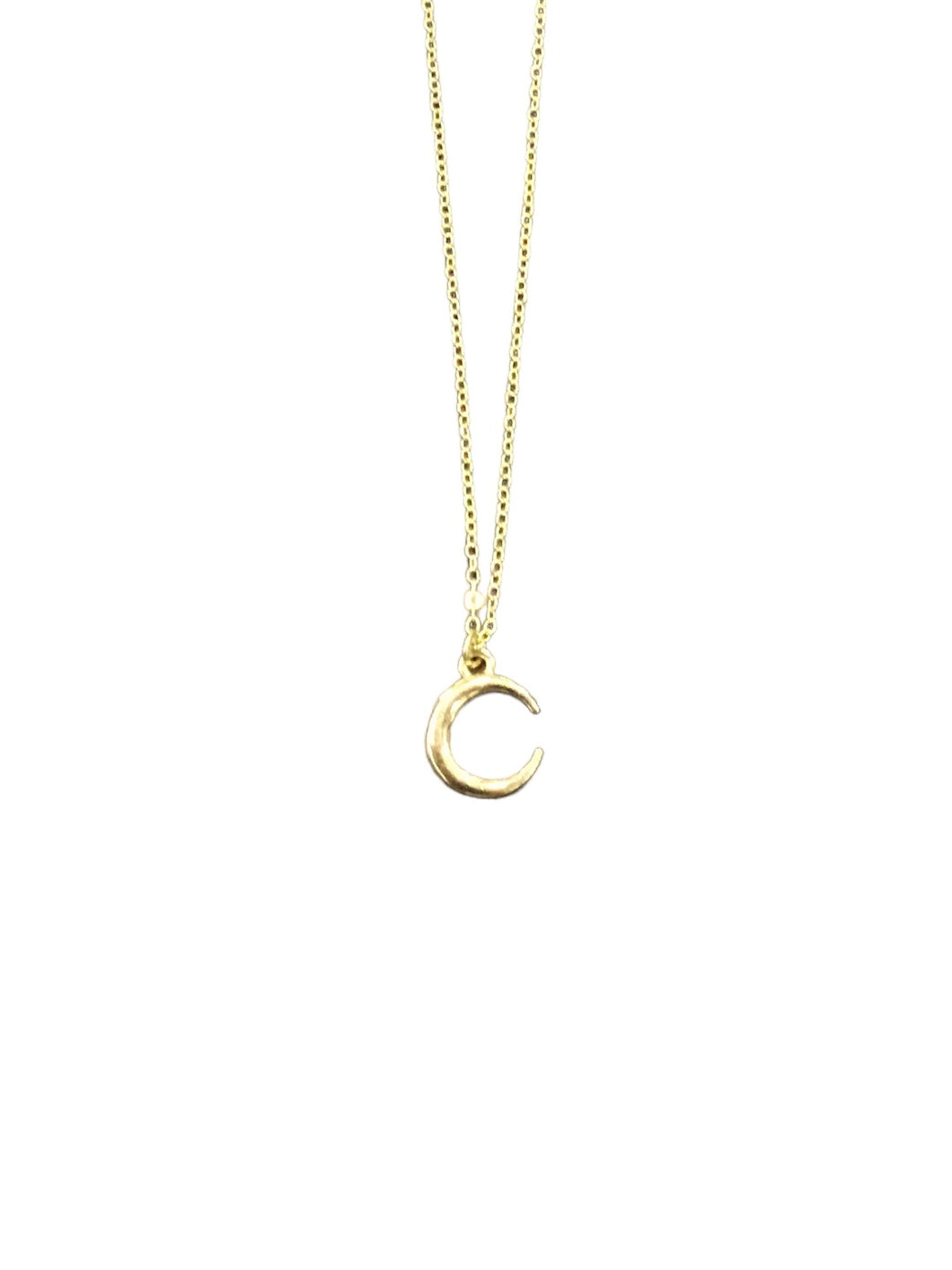 Little Gold Crescent Moon Necklace
