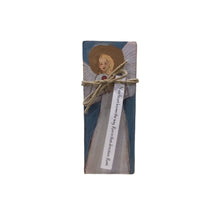 Small Wood Block Angel " Your heart knows the way.."