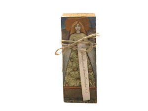Small Wood Block Angel "A Friend Loves At All Times"