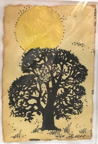 Oak tree gold moon