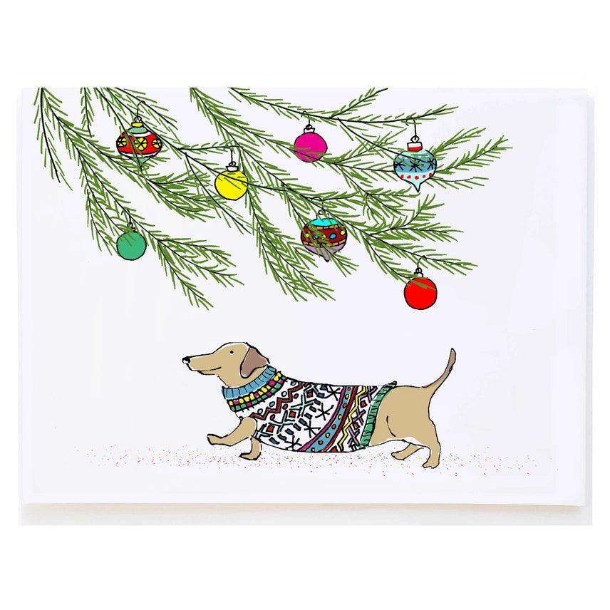 Dachsund Under Tree