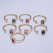 Double Mini CZ Open Adjustable Ring