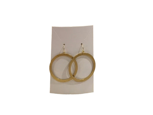 Brass Hoop Midi Earrings