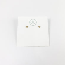 Mini Heart Studs - gold-filled