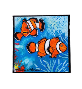 Clown Fish Block Print