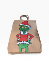 Hand-painted Christmas Gift Bag - Medium