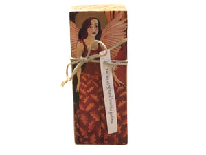 Small Wood Block Angel "You Are A Bright And Beautiful Goddess"