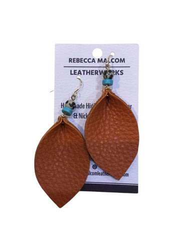 Layla Leaf Earrings - Orange