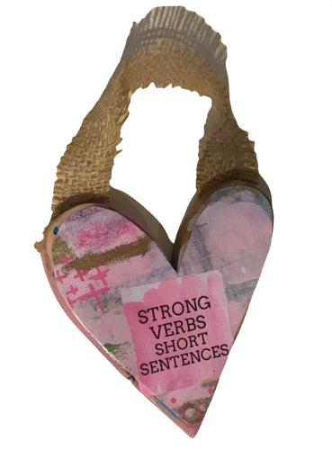 Heart Ornament-Strong Verbs Short Sentences