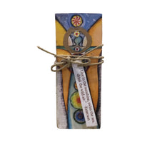 Small Wood Block Angel " Live in the sunshine.."