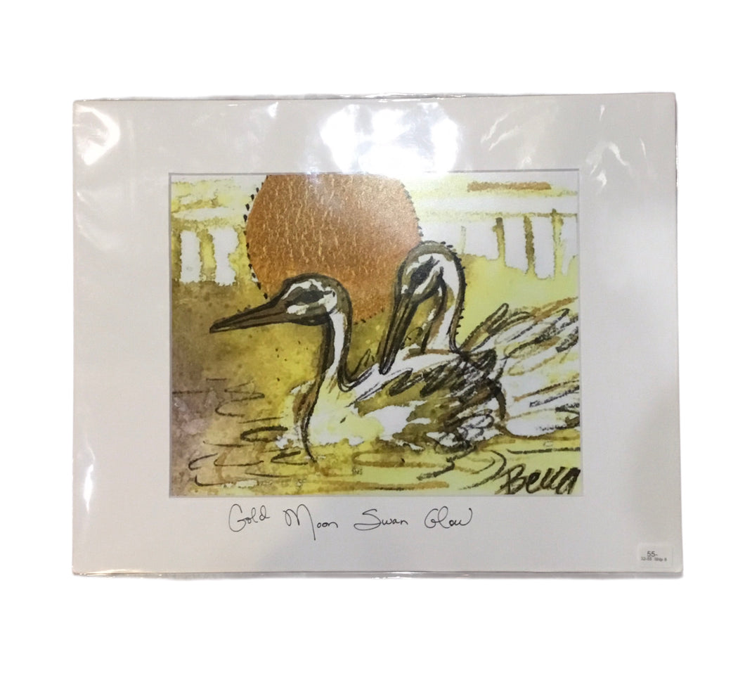 Gold Moon Swan Glow