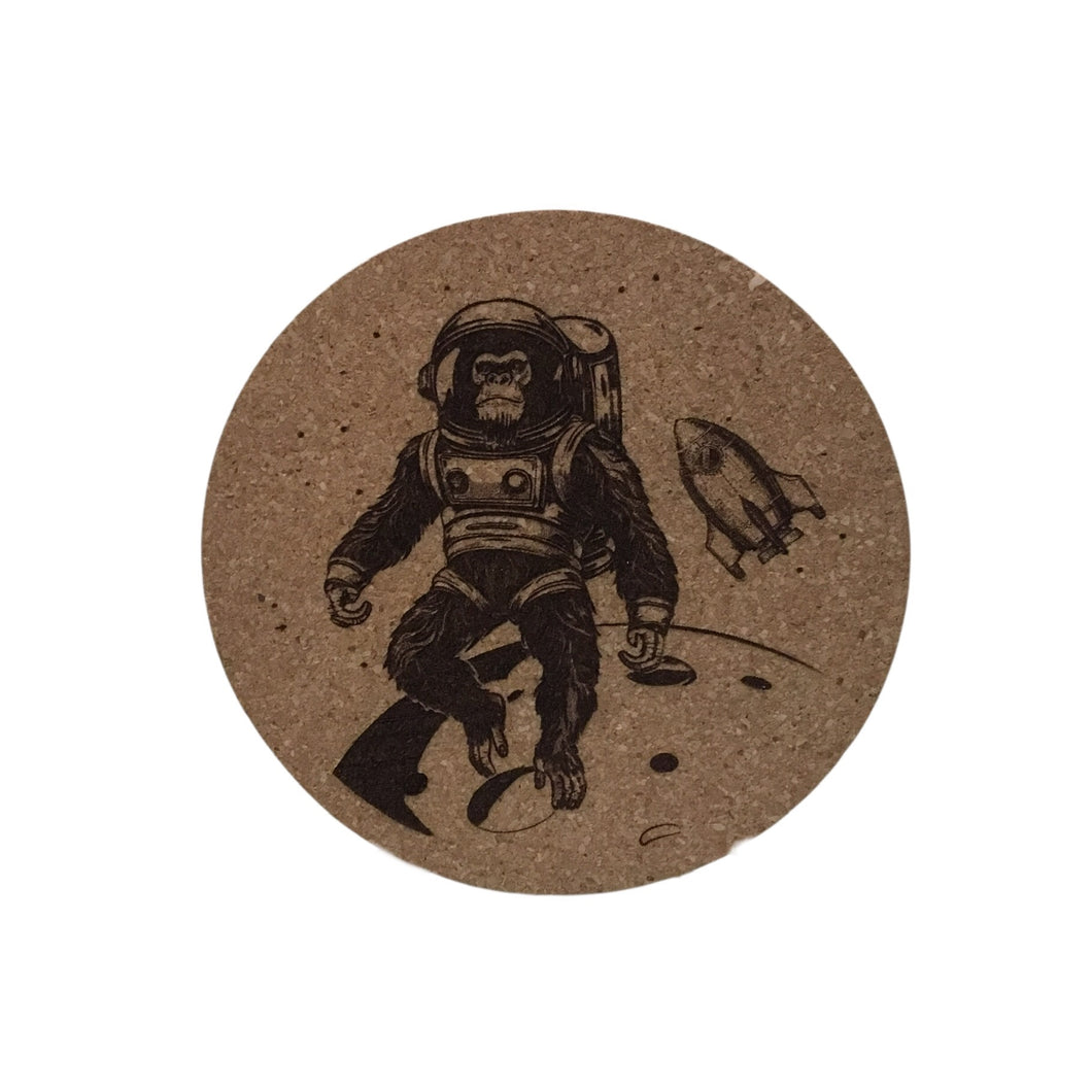 Space Monkey Cork Coaster