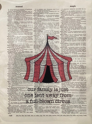 Dictionary Art Print - Our Family Is Just One
