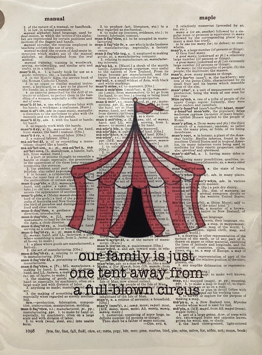 Dictionary Art Print - Our Family Is Just One