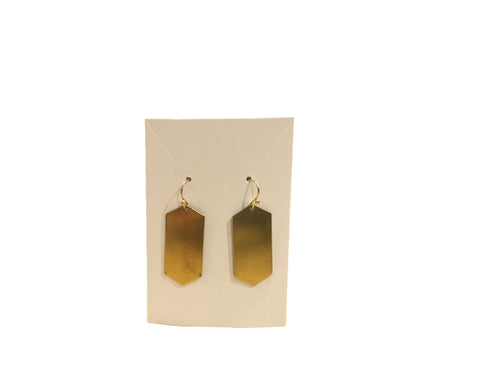 Brass Dogtag Midi Earrings