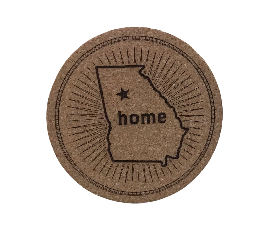Georgia Home Cork Coaster