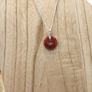 Carnelian Donut Pendant