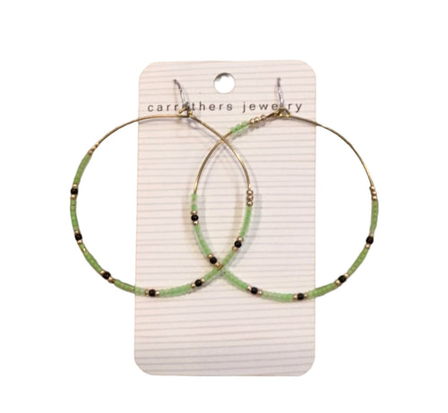 Seed Bead Hoops - Mixed Colors