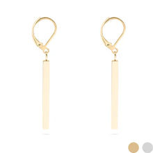 Gold Dangle Vertical Drop Bar Earrings