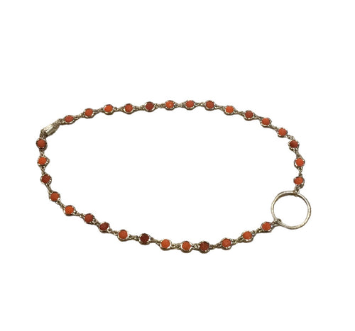 Coral on Silver Necklace