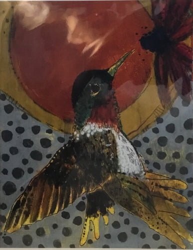 Hummingbird w/ copper moon