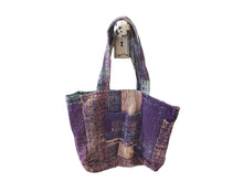 Kantha pocket tote bag/ recycled cotton unique