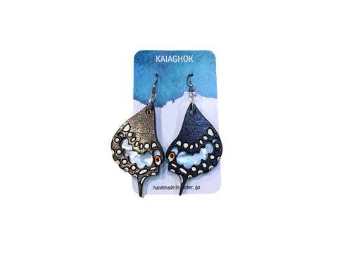 Black Swallow Tail earrings