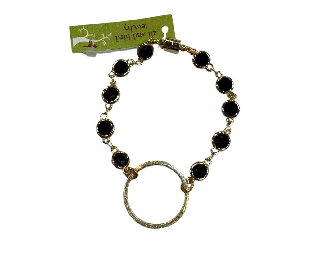 Nataly Bracelet—Black on Gold