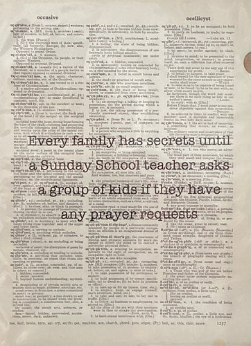 Dictionary Art Print - Every Family Has Secrets