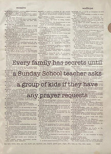Dictionary Art Print - Every Family Has Secrets