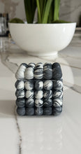 Refillable Black and White Cube Candle- White Tea & Ginger