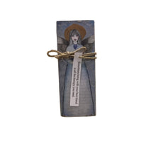 Small Wood Block Angel " Sometimes being with your best friend.."
