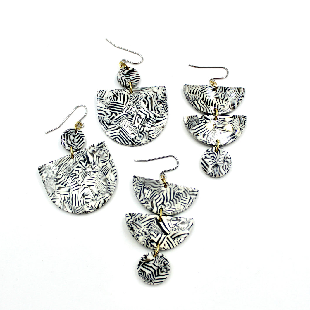 Zebra Earrings - Drops