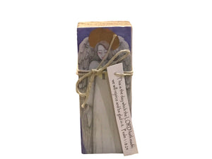 Small Wood Block Angel "This is the day with the Lord hath made..."