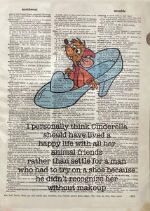 Dictionary Art Print - I Personally Think Cinderella