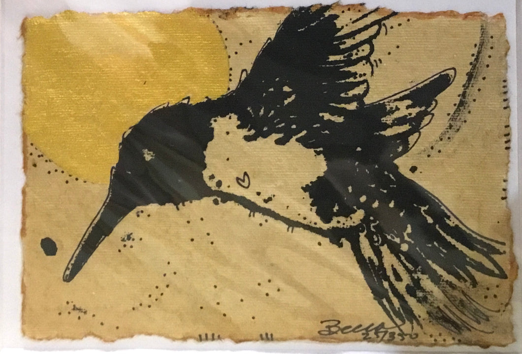 Humming bird gold moon